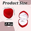 Valentine's Day Velvet Ring Storage Boxes AJEW-CL0004-89B-2