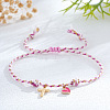 Brass Charm Bracelets LU5248-4-1