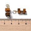 Natural Tiger Eye Cuboid Beaded Pendants STAS-C120-02G-05-3