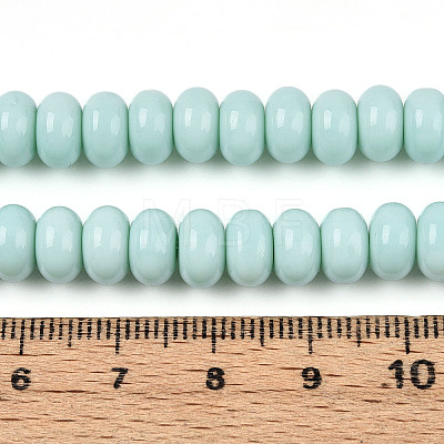 Opaque Spray Painted Glass Beads GLAA-ZX008-8mm-18A-1