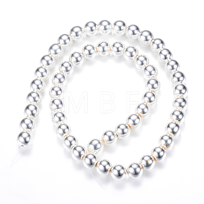 Electroplate Non-magnetic Synthetic Hematite Bead Strands G-Q466-3mm-02-1