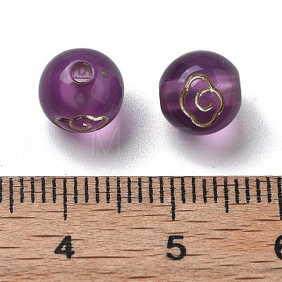 Plating Acrylic Beads OACR-S042-05E-1