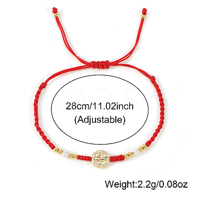 Brass Saint Medal Braided Bracelets EA4269-2-1
