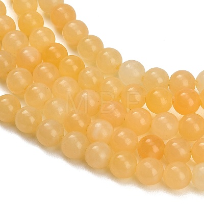 Natural Yellow Calcite Beads Strands GG-CBAA3AB-02-6mm-1