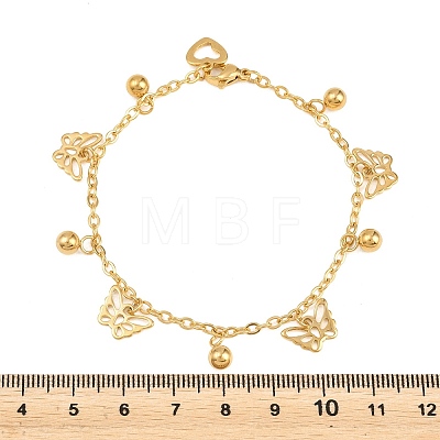304 Stainless Steel Charm Anklets BJEW-D458-03G-1