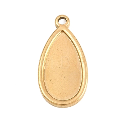 304 Stainless Steel Pendant Cabochon Settings STAS-D264-08E-G-1