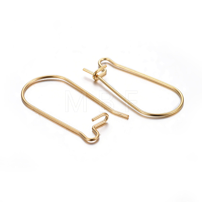 304 Stainless Steel Hoop Earring Findings STAS-P223-01G-05-1