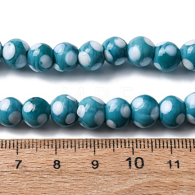 Handmade Lampwork Beads LAMP-D002-8mm-01E-1