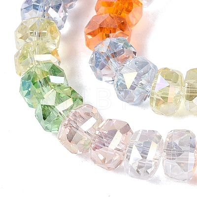 Electroplate Transparent Glass Beads Strands EGLA-N022-15A-B01-1