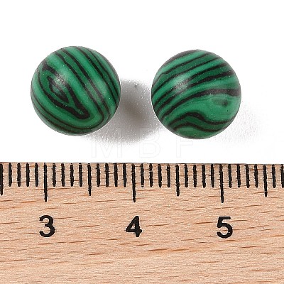 Synthetic Malachite No Hole Sphere Beads G-K353-04A-44-1