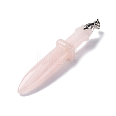 Natural Rose Quartz Big Pendants G-K338-41P-04-1