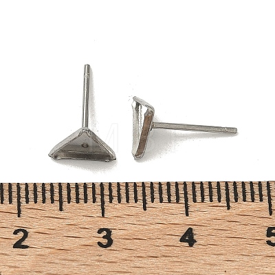 Tarnish Resistant 304 Stainless Steel Stud Earring Settings X-STAS-Q170-11-1