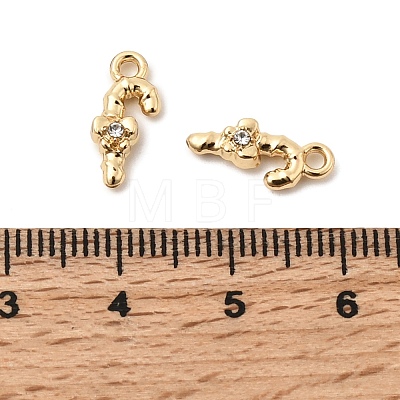 Christmas Alloy Rhinestone Charms FIND-G102-01G-01-1