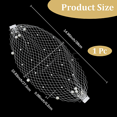 Polyester Fascinator Mesh Face Veil AJEW-CY0002-99-1
