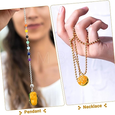 20Pcs 2 Styles Opaque Resin Pendants RESI-YW0003-40-1