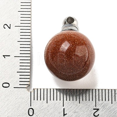 Synthetic Goldstone Perfume Bottle Pendants G-K338-22P-05-1