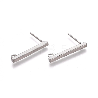 Non-Tarnish 304 Stainless Ear Stud Components STAS-M274-012A-P-1