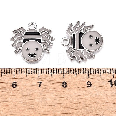 Halloween Theme Rack Plating Luminous Alloy Enamel Pendants ENAM-N056-230P-1