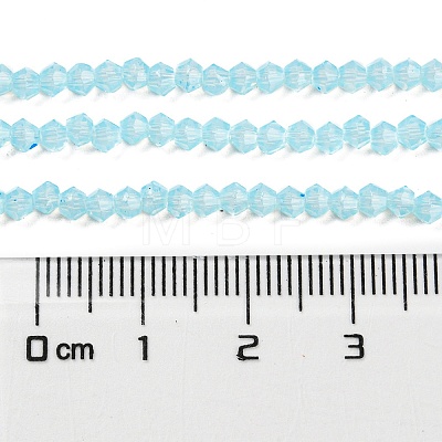 Baking Painted Transparent Glass Beads Strands DGLA-F029-J2mm-10-1