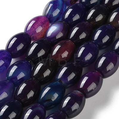 Natural Agate(Dyed & Heated) Beads Strands G-M446-D01-01C-1