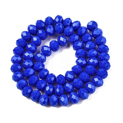 Opaque Solid Color Imitation Jade Glass Beads Strands EGLA-A044-P8mm-D32-1