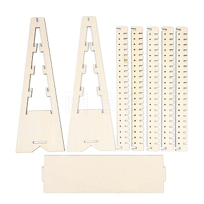 Wooden Layered Earring Organizer Display Stands EDIS-XCP0001-09-1