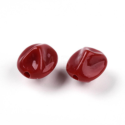 Opaque Acrylic Beads SACR-T017-34A-1
