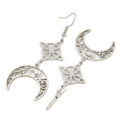 304 Stainless Steel Dangle Earrings for Women EJEW-F338-02P-1