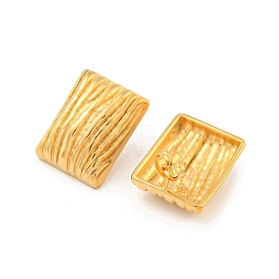 Rectangle 304 Stainless Steel Ear Studs EJEW-L290-012G-1