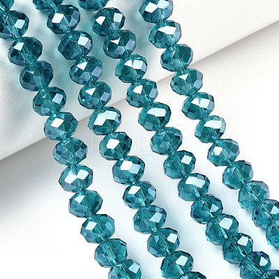 Electroplate Glass Beads Strands X-EGLA-A034-T10mm-A33-1