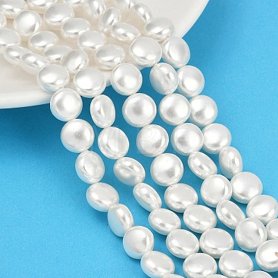 Electroplated Shell Pearl Beads Strands BSHE-G027-13A-1