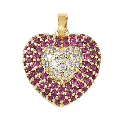 Brass Micro Pave Cubic Zirconia Pendants KK-CBA74BF-12G-02C-1