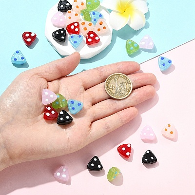 30Pcs 6 Colors Handmade Lampwork Beads LAMP-YW0004-26-1