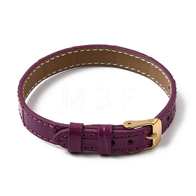 Imitation Leather String Bracelets with Stainless Steel Buckles AJEW-Z053-01D-1