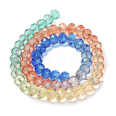 Transparent Painted Glass Beads Strands DGLA-A034-T8mm-A02-1