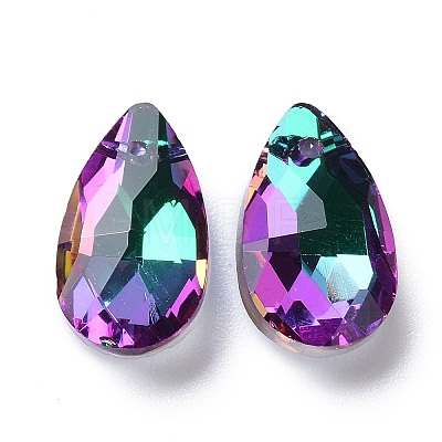 Faceted Teardrop Glass Pendants X1-GLAA-O008-A21-1