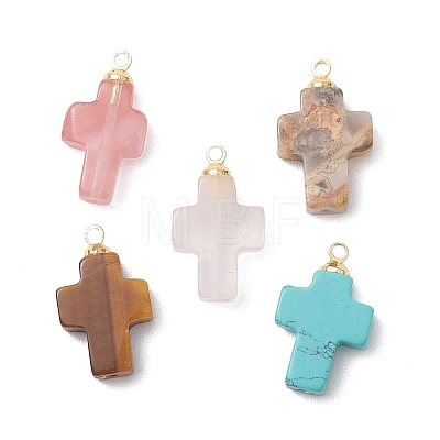 Natural & Synthetic Mixed Gemstone Pendants PALLOY-JF04872-1