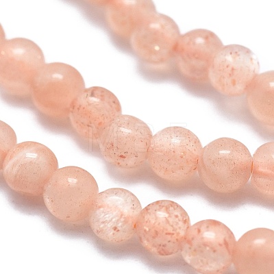 Natural Sunstone Beads Strands G-A177-04-13-1