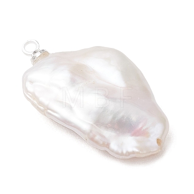 Natural Keshi Pearl Pendants PALLOY-JF04900-02-1