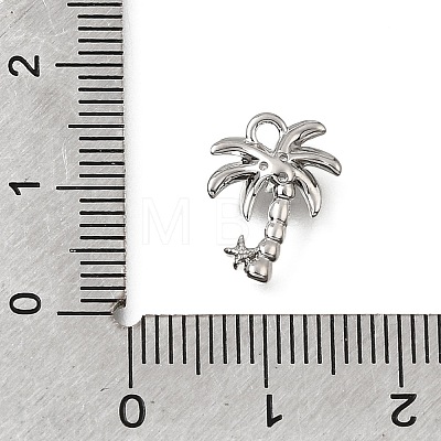 Brass Micro Pave Clear Cubic Zirconia Charms KK-A302-05P-1