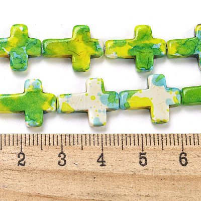 Baking Paint Synthetic Turquoise Beads Strands G-H060-01C-1