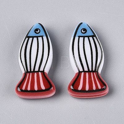 Printed Opaque Resin Beads RESI-N043-22B-1