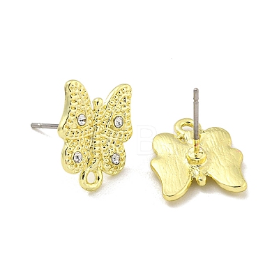 Rack Plating Alloy Stud Earring Finding FIND-C053-06G-1