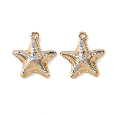 Two-Tone 304 Stainless Steel Pendants STAS-A141-01GP-1