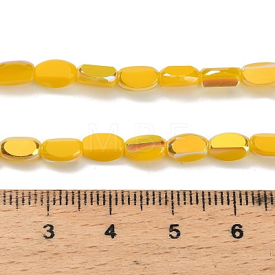Electroplate Opaque Glass Beads EGLA-H112-06-HR03-1