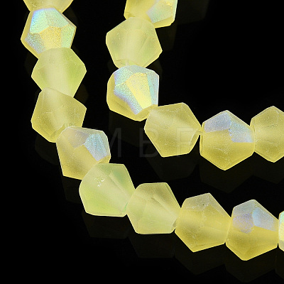 Imitate Austrian Crystal Bicone Frosted Glass Beads Strands EGLA-A039-T2mm-MB21-1