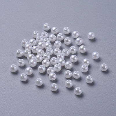 Imitated Pearl Acrylic Beads PACR-5D-1-1