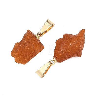 Raw Rough Natural Amber Pendants PALLOY-JF05335-1