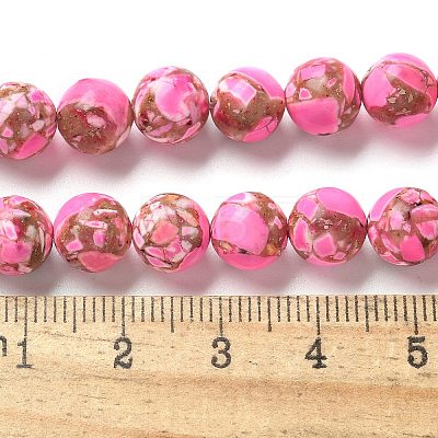 Dyed Synthetic Imperial Jasper Beads Strands G-C168-02G-1