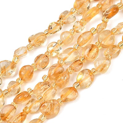 Heated Natural Citrine Beads Strands GG-CBA3A44-C04-01-1
